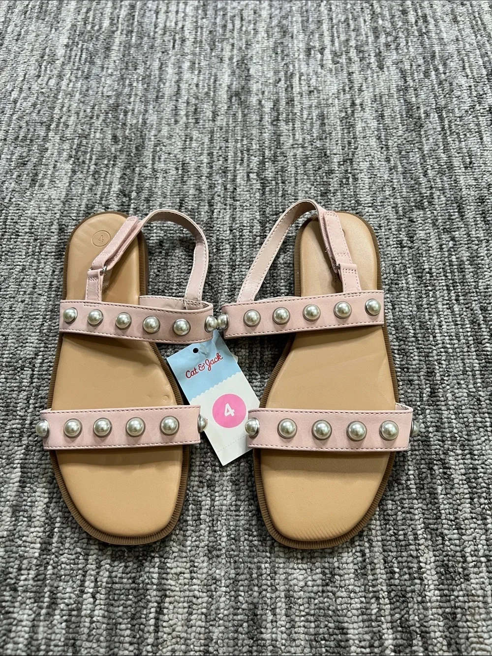 Cat & Jack Pink Pearl-Accent Girls' Sandals Various Sizes